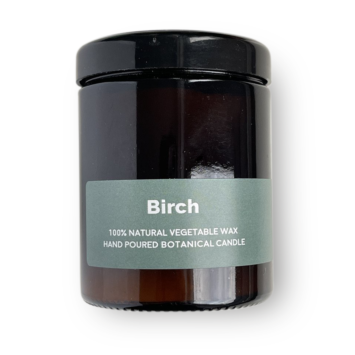 Birch Pippettes 20 hour Soy Handpoured Candles in Amber Glass Jar
