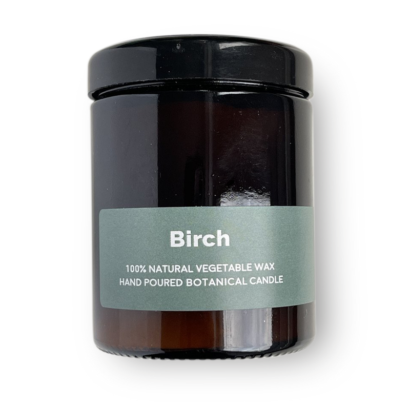 Birch - Pippettes 20 hour Soy Hand-poured Candles in Amber Glass Jar