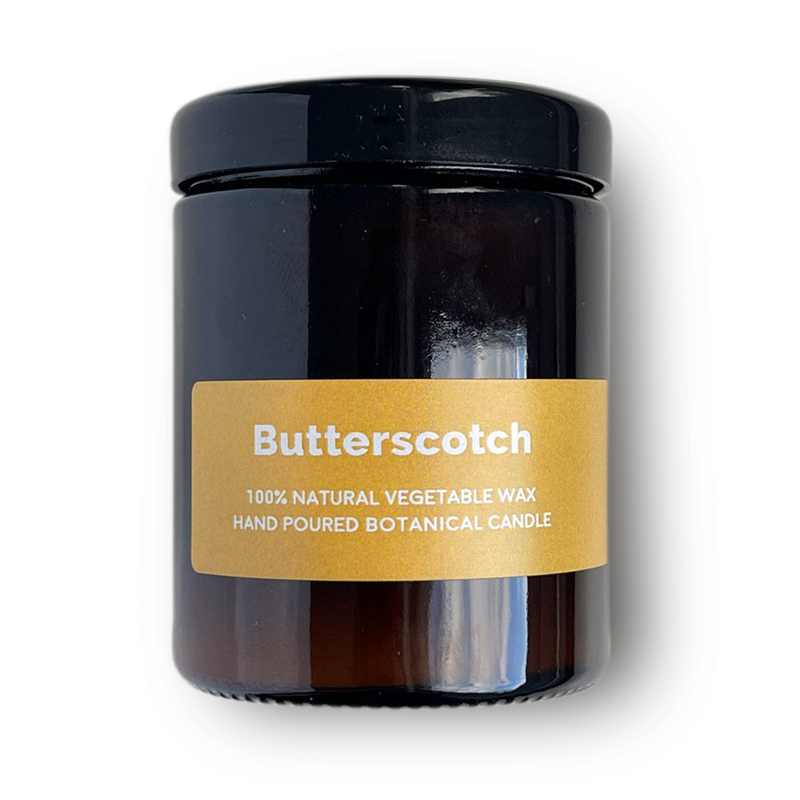 Butterscotch - Pippettes 20 hour Soy Hand-poured Candles in Amber Glass Jar