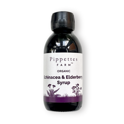 bottle of echinacea and elderberry syrup