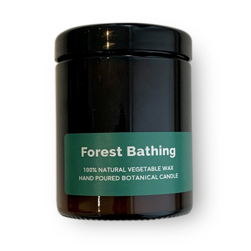 Forest Bathing - Pippettes 20 hour Soy Hand-poured Candles in Amber Glass Jar