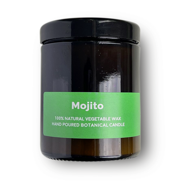 Mojito -  Pippettes 20 hour Soy Hand-poured Candles in Amber Glass Jar