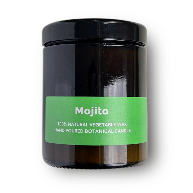 Mojito -  Pippettes 20 hour Soy Hand-poured Candles in Amber Glass Jar