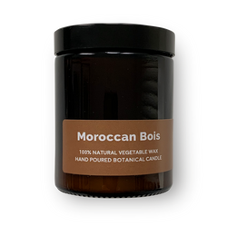 Moroccan Bois -  Pippettes 20 hour Soy Hand-poured Candles in Amber Glass Jar