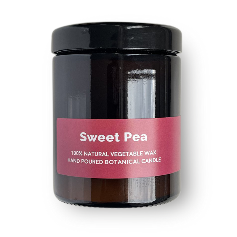 Sweet Pea - Pippettes 20 hour Soy Hand-poured Candles in Amber Glass Jar