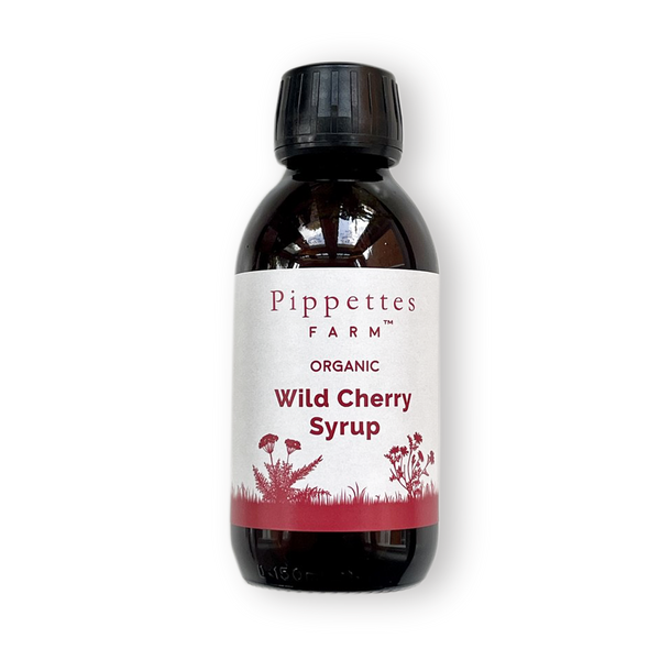 bottle of wild cherry syrup